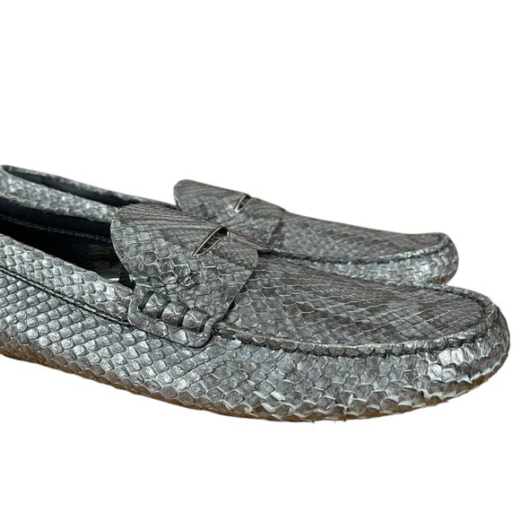NEW LOUIS VUITTON Exotic Python Snakeskin Loafer Drivers Mens Shoes LV 10 =US 11 - Picture 9 of 15